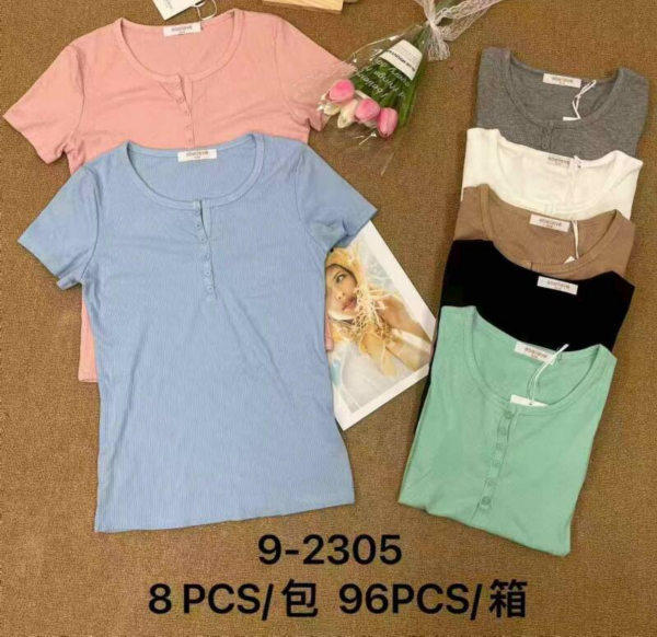 Bluzki damskie Roz Standard, Mix Kolor Paczka 8 szt